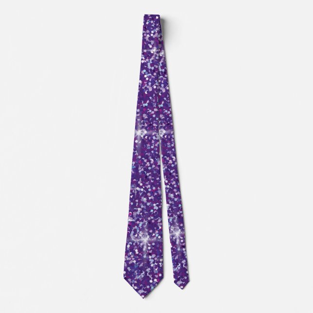 Corbata Purpurina morado iridiscente (Anverso)