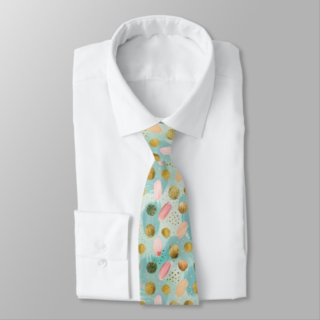 Corbata Purpurina Pastel Confetti Resumen Modelo (2) (Atado)