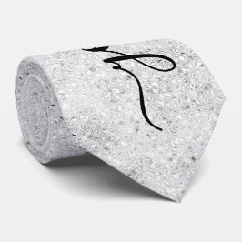 Corbata Purpurina plateado personalizado esparce el dedo d