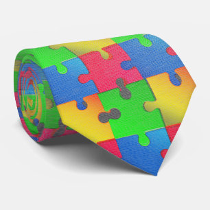 Corbata Puzzle Unity – Caos de Colores Intenso