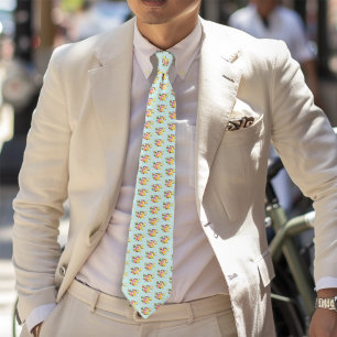 Corbata Python albino blanco amarillo