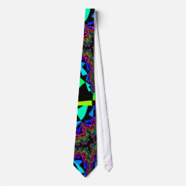 Corbata Quasar fractal psicodélico azul