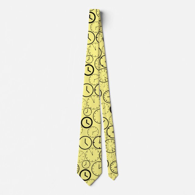 Corbata Qué hora es.wx4 L amarillo BG (Anverso)