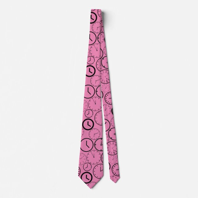Corbata Qué hora es.wx4 Pink BG (Anverso)