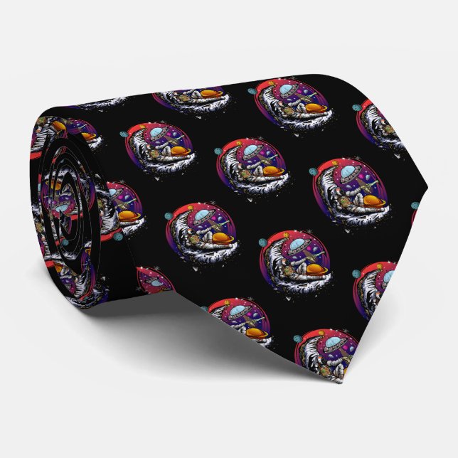 Corbata Queso de la luna espacial (Enrollado)