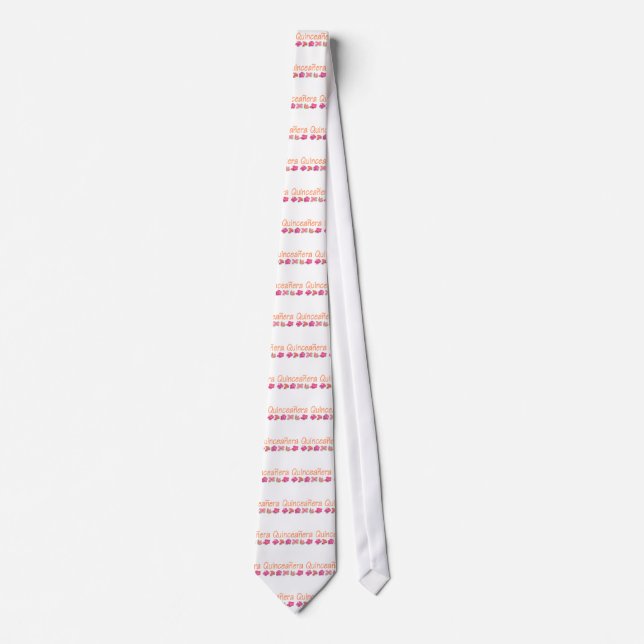 Corbata Quinceanera (color del melocotón) (Anverso)