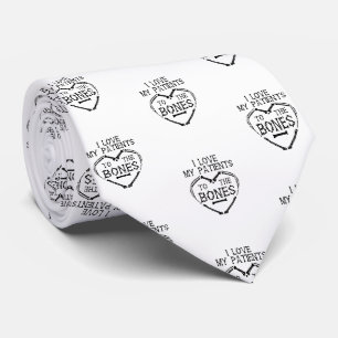 Corbata Quiropráctico amo a mis pacientes hasta los huesos