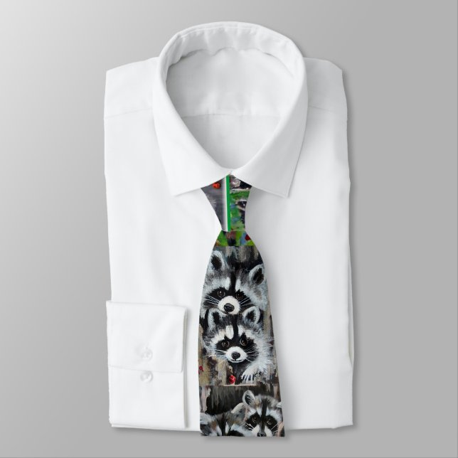 Corbata Raccoons Galore Ties (Atado)