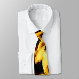Corbata Rachas torcidas de amarillo quemado se ve aterciop
