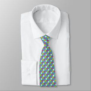 Corbata Racimos de flores sobre azul turquesa para un look