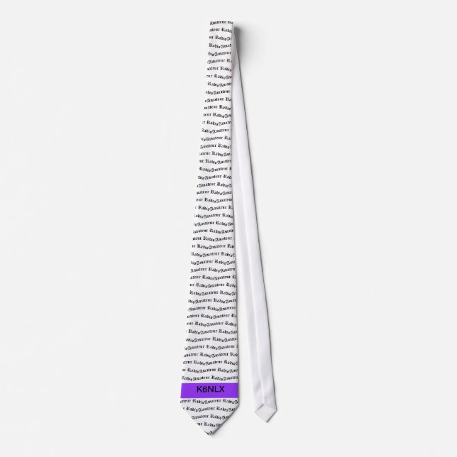 Corbata Radio amateur y Rótulo Purple Call (Anverso)