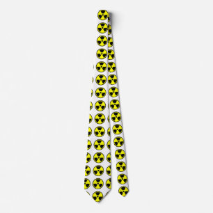 Corbata Radioactive Yellow And Black Symbol