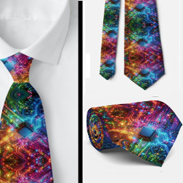 Corbata Rainbow Circuit Board Necktie – Colorful Tech Geek