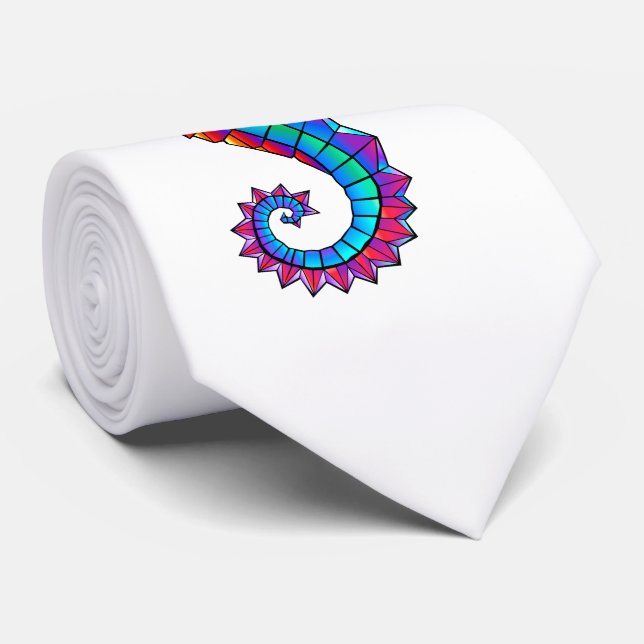 Corbata Rainbow Polygonal Seahorse (Enrollado)
