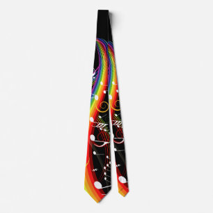 Corbata Rainbow White Music escribe sobre negro
