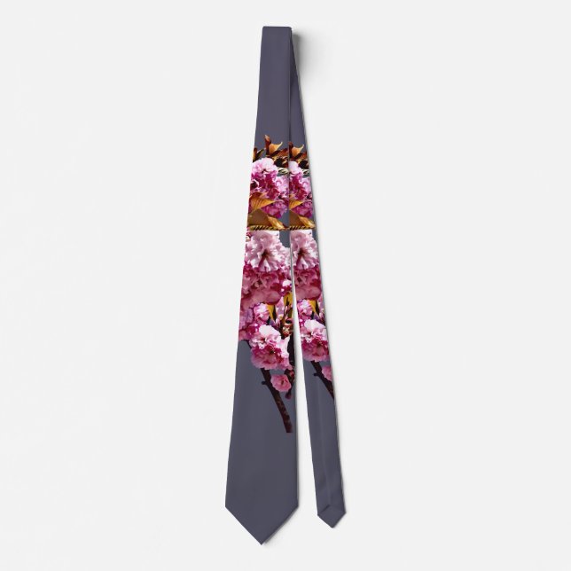 Corbata Ramas de flores de cerezo doble (Anverso)