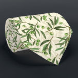 Corbata Ramas de oliva acuarela<br><div class="desc">Ramas de olivo pintadas con acuarelas,  diseño de patrones sin fisuras</div>