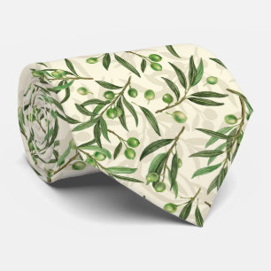 Corbata Ramas de oliva acuarela