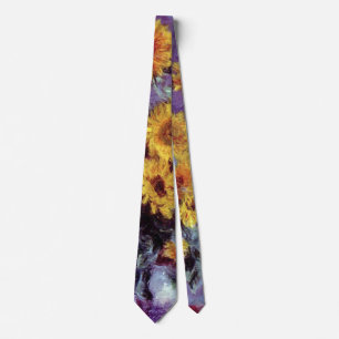 Corbata Ramo de Girasoles de Claude Monet, Arte Vintage