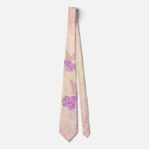 Corbata Ramo de novia con lazo de color rosa atardecer Ros