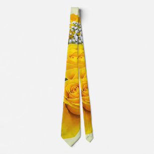 Corbata Ramo de rosas amarillas y aliento de bebé