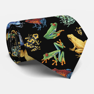 Corbata Ranas en negro
