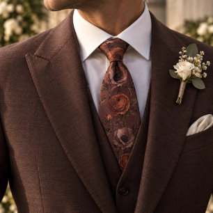 Corbata Ranunculus Amapola Botánica Floral en Tono Óxido M