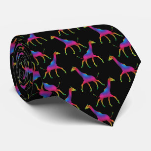 Corbata Rara Giraffe Psicodélica