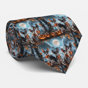 Corbata Rat Terrier Halloween Spooky