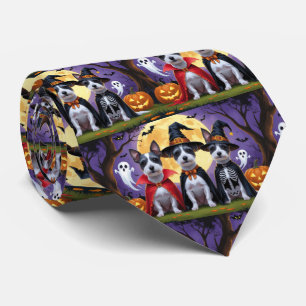 Corbata Rat Terrier Perros Calabaza Halloween Graciosa
