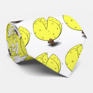Corbata Ratón blanco con ilustracion personalizado de ques