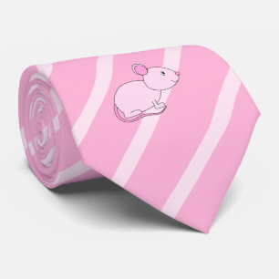 Corbata Ratón rosado