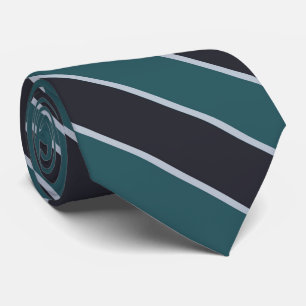 Corbata Raya diagonal suave más azul oscuro y verde pino
