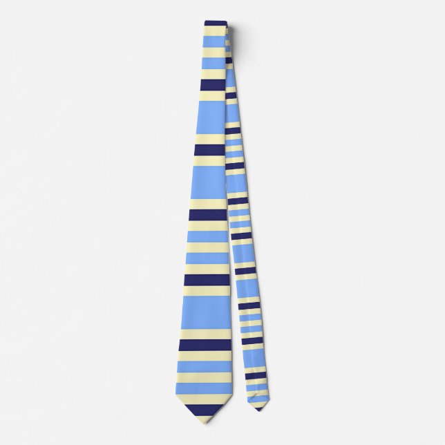 CORBATA RAYADO AZUL MARINO Y AZUL CIELO (Anverso)