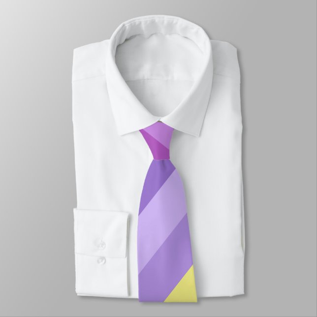 Corbata Rayado, brillante, arco iris (Atado)