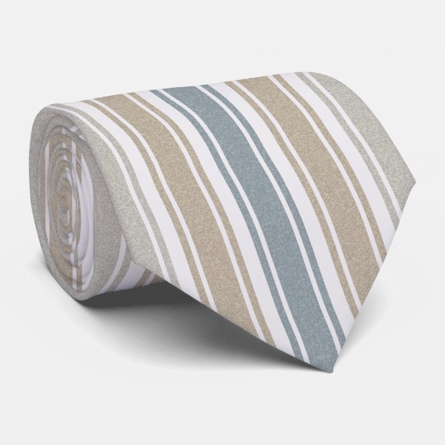 Corbata Rayado Costero Manchado (Enrollado)