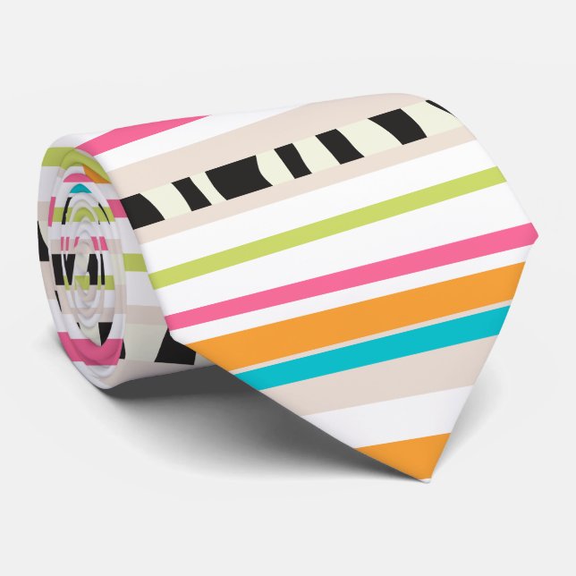 Corbata Rayas ajustables de PixDezines (Enrollado)