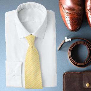 Corbata Rayas Amarillas Moda de patrón de punto estilo mod