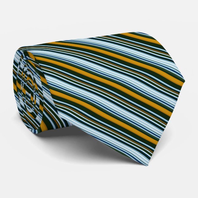 Corbata Rayas amarillas y azules (Enrollado)
