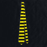 Corbata Rayas amarillas y negras<br><div class="desc">Patrón de rayas horizontales amarillo y negro</div>