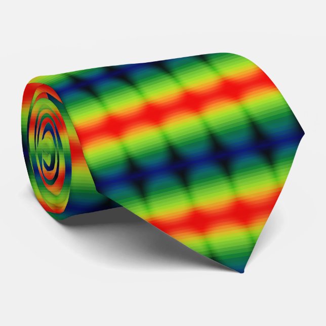 Corbata Rayas arcoiris (Enrollado)