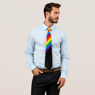 Corbata Rayas arcoiris Orgullo gay color DIY
