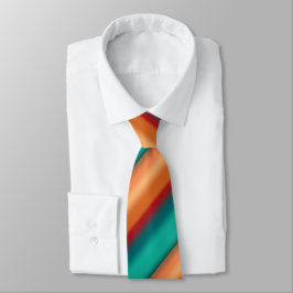 Corbata Rayas arcoiris turquesa roja, Naranja suroeste