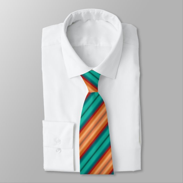 Corbata Rayas arcoiris turquesa roja, Naranja suroeste (Atado)