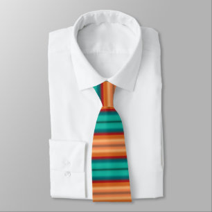 Corbata Rayas arcoiris turquesa roja, Naranja suroeste