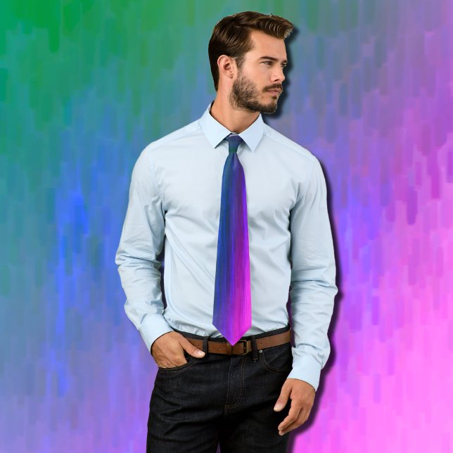 Corbata rayas artísticas púrpura rosa (Subido por el creador)