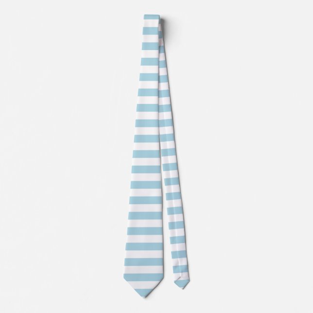 Corbata Rayas Azules Claras y Blancas (Anverso)