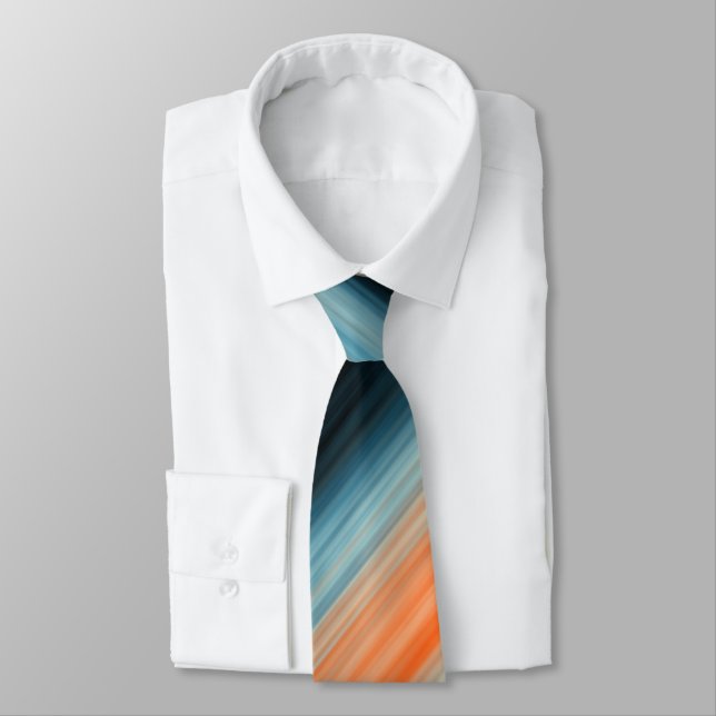Corbata Rayas azules naranjas (Atado)