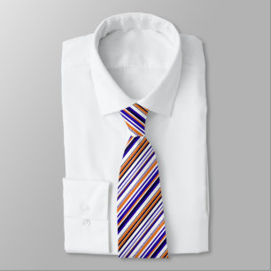 Corbata Rayas azules naranjas lindas