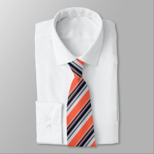 Corbata Rayas azules naranjas lindas